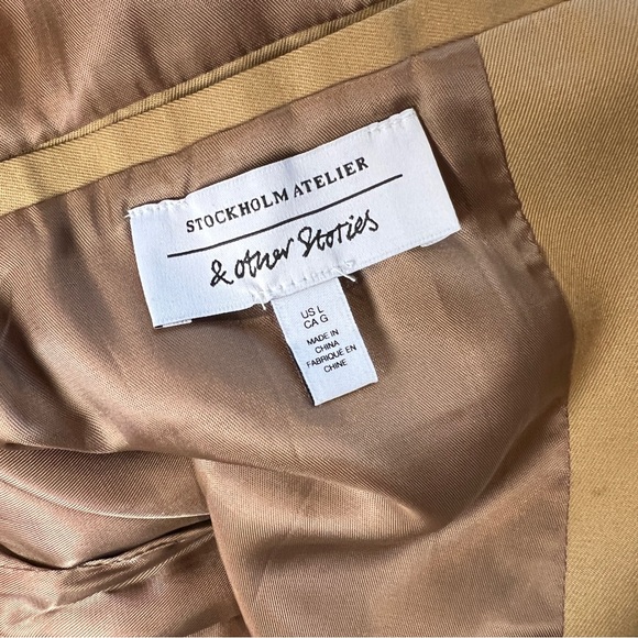 & Other Stories Camel Belted Trench Coat - Picture 12 of 15